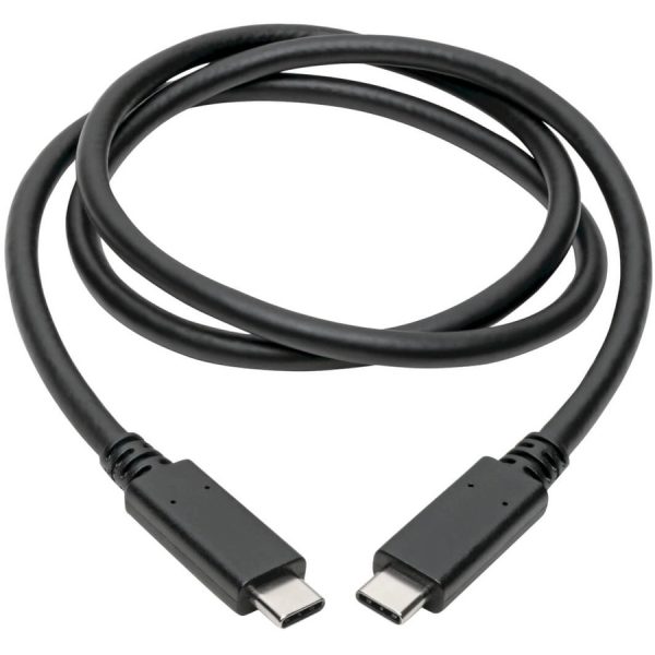 Eaton Tripp Lite Series USB-C Cable (M/M) - USB 3.2, Gen 2 (10 Gbps), 5A (100W) Rating, USB-IF Certified, Thunderbolt 3 Compatible, 3 ft. (0.91 m) - Image 2