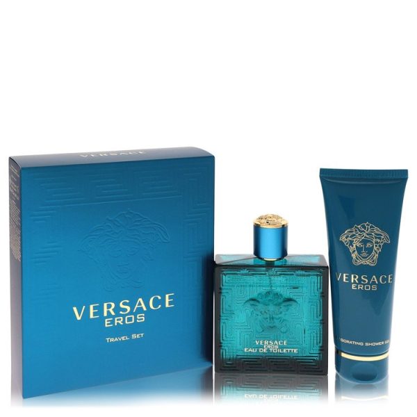 Versace Gift Set -- 3.4 oz Eau De Toilette Spray + 3.4 oz Shower Gel for Men
