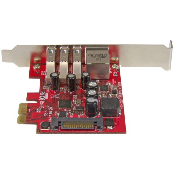 StarTech.com 3 Port PCI Express USB 3.0 Card + Gigabit Ethernet - 5Gbps - Image 4