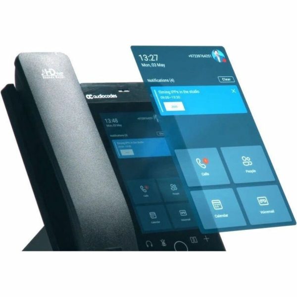 AudioCodes C470HD IP Phone - Corded - Corded/Cordless - Wi-Fi - Image 3