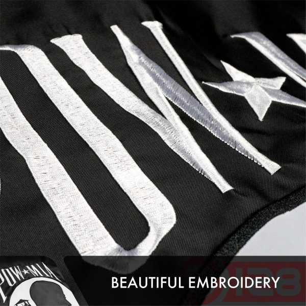 POW MIA Flag 210D Embroidered Polyester 4x6 Ft - Double Sided 2ply - Image 4