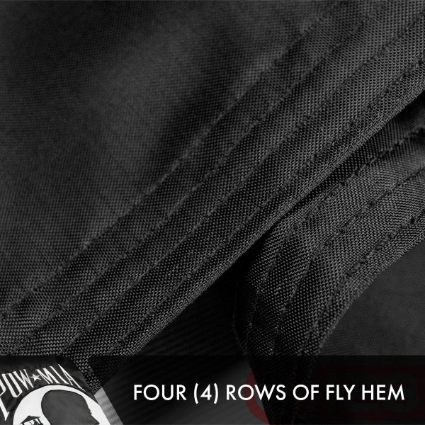 POW MIA Flag 210D Embroidered Polyester 4x6 Ft - Double Sided 2ply - Image 5