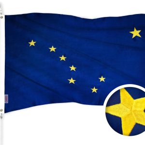 Alaska State Flag 300D Embroidered Polyester 3x5 Ft