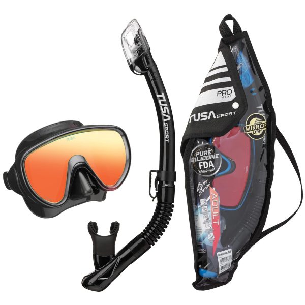 Sport Adult Serene Mask and Dry Snorkel Combo with Reusable Travel Bag