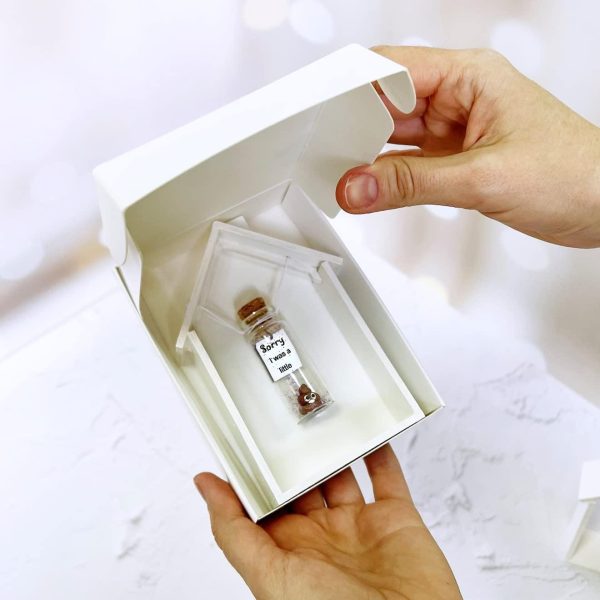 I'm Sorry Gifts for Her and Him   Personalised Apology Gift   Cute Poop in a Jar and Sorry Card   Forgive Me Present Idea (in White Wood Frame Sorry I was a little   Brown Poop) - Image 5