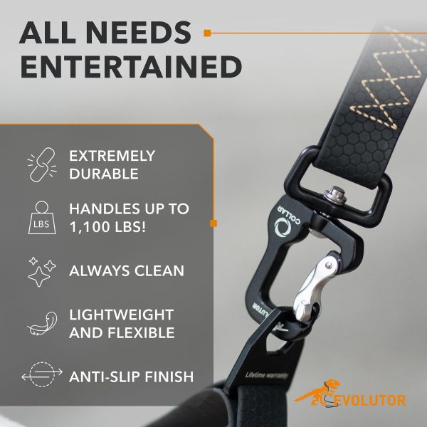 Evolutor Extra Heavy Duty Dog Leash 4 Ft   Durable Leash for Large Medium and Small Dogs   Strong Leashes for Large Breed Dogs   Walking Dog Leash (Black) - Image 4