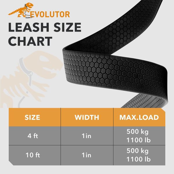 Evolutor Extra Heavy Duty Dog Leash 4 Ft   Durable Leash for Large Medium and Small Dogs   Strong Leashes for Large Breed Dogs   Walking Dog Leash (Black) - Image 6