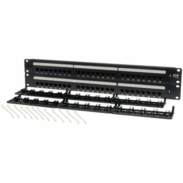 Eaton Tripp Lite Series 48-Port 2U Rack-Mount Cat5e 110 Patch Panel, 568B, RJ45 Ethernet, TAA - Image 3