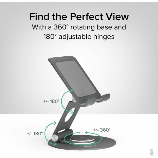 Plugable Swivel Tablet Stand Holder, 360° Rotating Base Tablet Holder for Phones and Tablets up to 12.9" - Image 3
