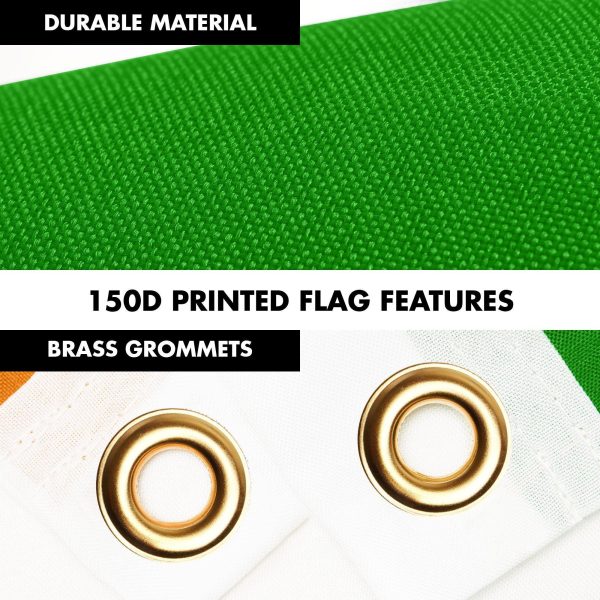 Flag Pole 6FT Black Tangle Free & India Indian Flag 3x5 Ft Combo Printed 150D Polyester By G128 - Image 4