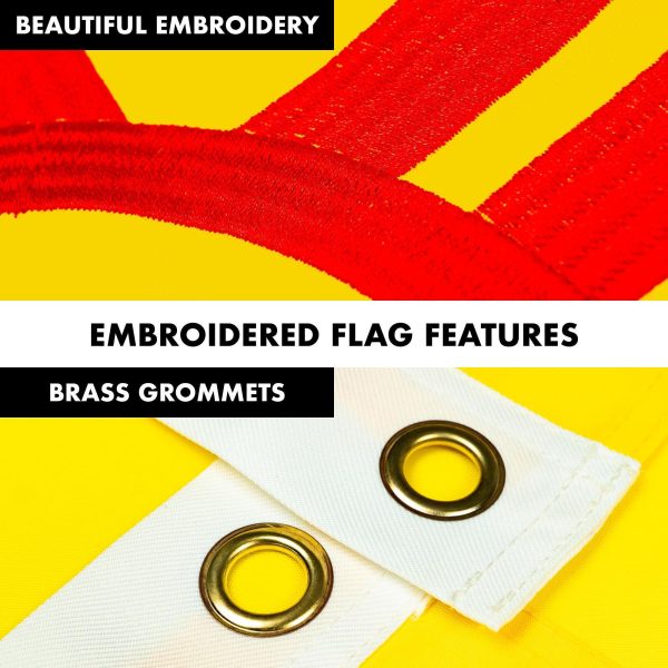 G128 - 6 Feet Tangle Free Spinning Flagpole (Black) New Mexico Flag Brass Grommets Embroidered 3x5 ft (Flag Included) Aluminum Flag Pole - Image 4