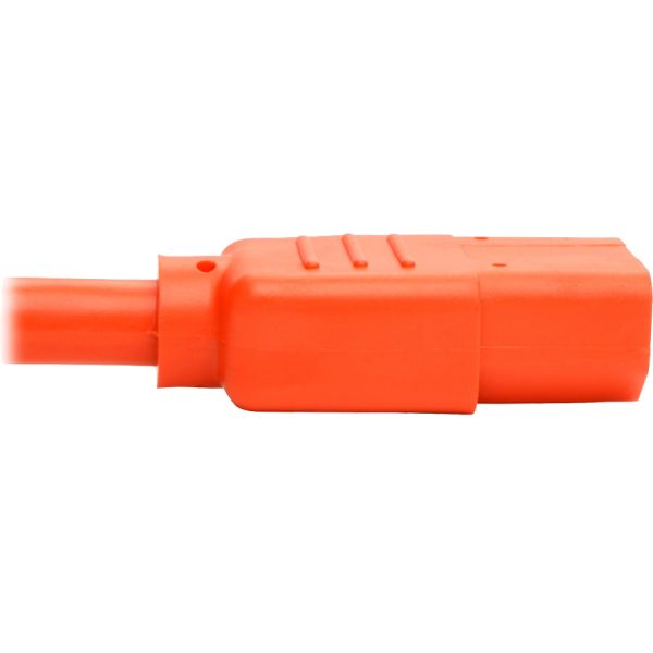 Eaton Tripp Lite Series Heavy-Duty PDU Power Cord, C13 to C14 - 15A, 250V, 14 AWG, 3 ft. (0.91 m), Orange - Image 4