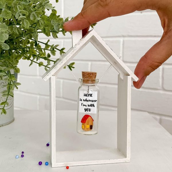 Cute Girlfriend and Boyfriend Gifts   Personalized Anniversary Present for Her Him   Custom Birthday Gift Idea for Women Men (Home is Wherever I'm with You in Wooden Frame) - Image 5