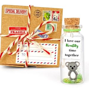 Cute Girlfriend and Boyfriend Gifts   Personalized Anniversary Present for Her Him   Custom Birthday Gift Idea for Women Men (I Love Our Koality Time Together in Craft Gift Box)