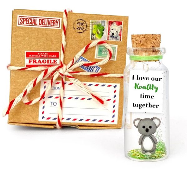 Cute Girlfriend and Boyfriend Gifts   Personalized Anniversary Present for Her Him   Custom Birthday Gift Idea for Women Men (I Love Our Koality Time Together in Craft Gift Box)