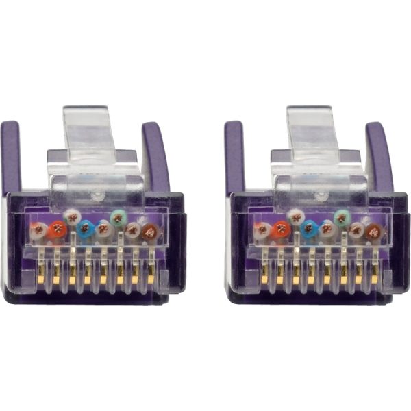 Eaton Tripp Lite Series Cat6 Gigabit Snagless Molded (UTP) Ethernet Cable (RJ45 M/M), PoE, Purple, 6 ft. (1.83 m) - Image 2