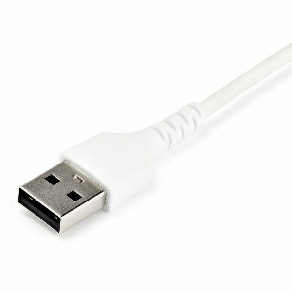StarTech.com 1m USB A to USB C Charging Cable - Durable Fast Charge & Sync USB 2.0 to USB Type C Data Cord - Aramid Fiber M/M 3A White - Image 4