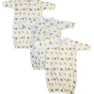 Unisex Newborn Baby 3 Piece Gown Set Nc_0786