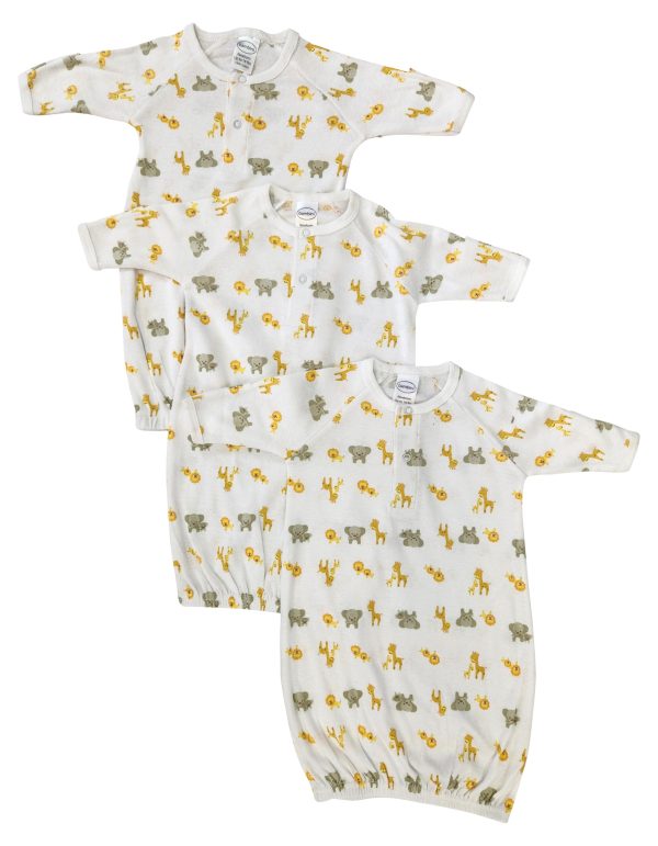 Unisex Newborn Baby 3 Piece Gown Set Nc_0771