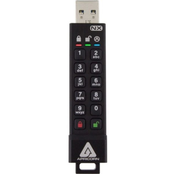 Apricon Aegis Secure Key 3NX: Software-Free 256-Bit AES XTS Encrypted USB 3.1 Flash Key with FIPS 140-2 level 3 validation, Onboard Keypad, and up to 25% Cooler Operating Temperatures. - Image 3