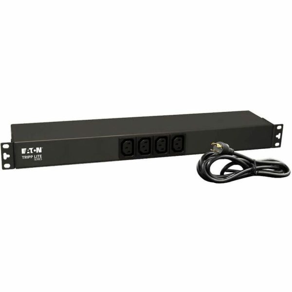 Eaton Tripp Lite Series 3.8kW Single-Phase 208/240V Basic PDU, 14 Outlets (12 C13 & 2 C19), NEMA L6-20P Input, 15 ft. (4.57 m) Cord, 1U Rack-Mount - Image 2
