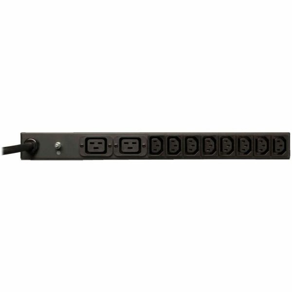 Eaton Tripp Lite Series 3.8kW Single-Phase 208/240V Basic PDU, 14 Outlets (12 C13 & 2 C19), NEMA L6-20P Input, 15 ft. (4.57 m) Cord, 1U Rack-Mount - Image 3