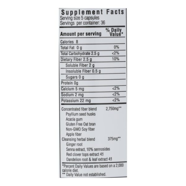 Yerba Prima Fiber Plus Caps - 625 mg - 180 Capsules - Image 2