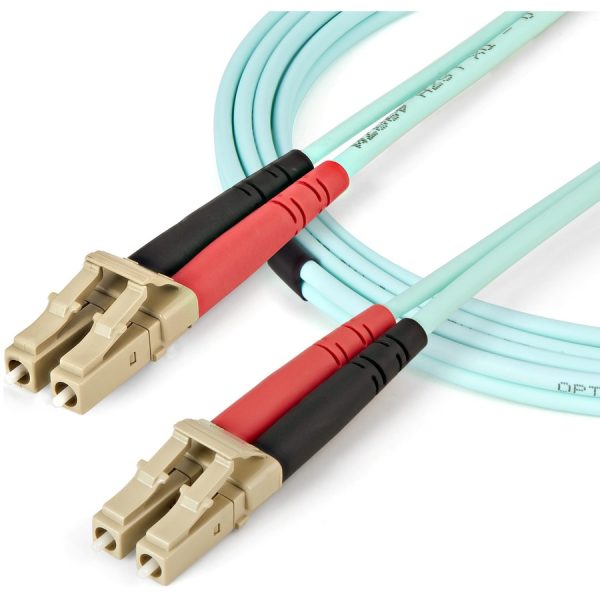 StarTech.com 1m (3ft) LC/UPC to LC/UPC OM4 Multimode Fiber Optic Cable, 50/125µm, 100G, Low Insertion Loss, LSZH Fiber Jumper Cord - Image 4