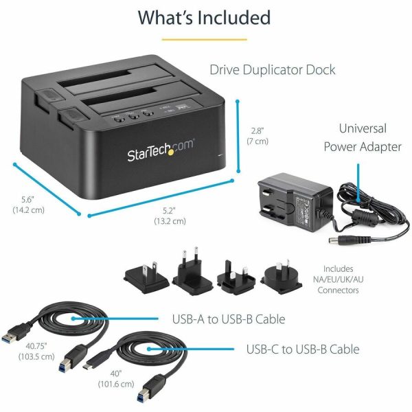 StarTech.com Standalone Hard Drive Duplicator, External Dual Bay HDD/SSD Cloner/Copier, USB 3.1 to SATA Drive Docking Station, Disk Cloner - Image 6