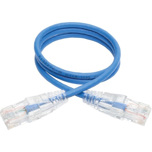 Eaton Tripp Lite Series Cat6 Gigabit Snagless Slim UTP Ethernet Cable (RJ45 M/M), PoE, Blue, 2 ft. (0.61 m) - Image 2