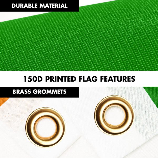 Flag Pole 6FT White Tangle Free & India Indian Flag 3x5 Ft Combo Printed 150D Polyester By G128 - Image 4