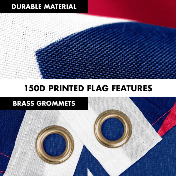 G128 Combo Pack: 6 Feet Tangle Free Spinning Flagpole (Silver) Ohio OH State Flag 3x5 ft Printed 150D Brass Grommets (Flag Included) Aluminum Flag Pole - Image 4