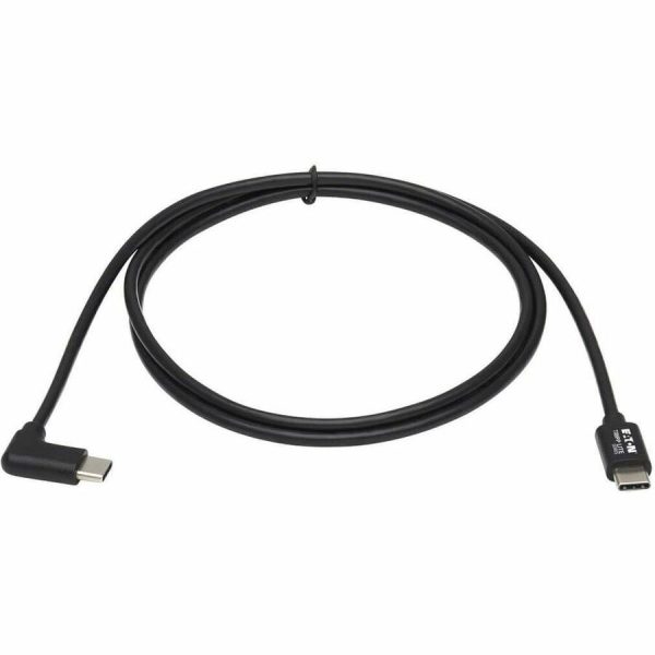 Eaton Tripp Lite Series USB-C Cable (M/M) - USB 2.0, Right-Angle Plug, Black, 1 m (3.3 ft.) - Image 2