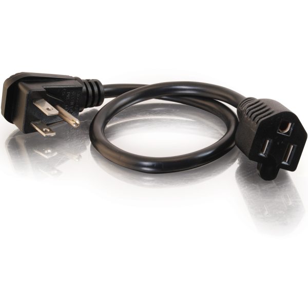 C2G 1.5ft Flat Plug Power Strip Plus - 18 AWG - NEMA 5-15P to NEMA 5-15R - Image 2