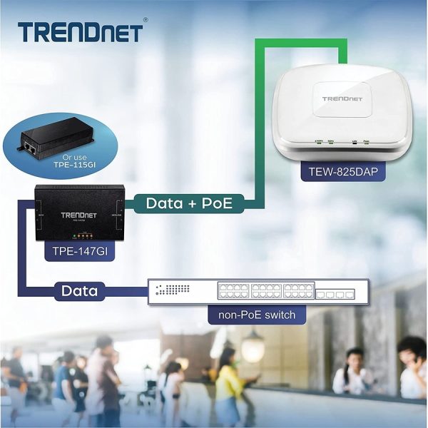 TRENDnet AC1750 Dual Band PoE Access Point, 1300Mbps WiFi AC+450 Mbps WiFi N, WDS Bridge, WDS Station, Repeater Modes, Band Steering, WiFi Traffic Shaping, IPv6, White, TEW-825DAP - Image 6