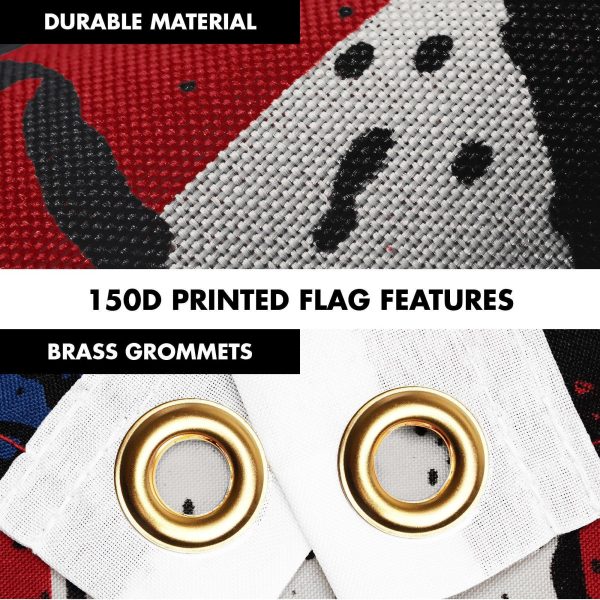 G128 Combo Pack: 6 Ft Tangle Free Aluminum Spinning Flagpole (Silver) & 2nd Amendment American Flag 3x5 Ft, LiteWeave Pro Series Printed 150D Polyester | Pole with Flag Included - Image 4