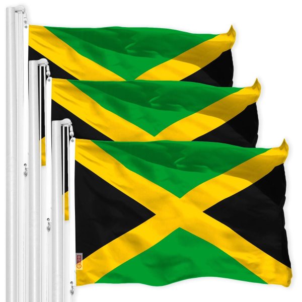 Jamaica Jamaican Flag 3x5 Ft 3-Pack 150D Printed Polyester By G128