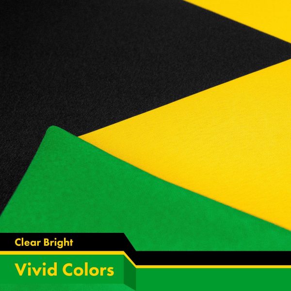 Jamaica Jamaican Flag 3x5 Ft 3-Pack 150D Printed Polyester By G128 - Image 3
