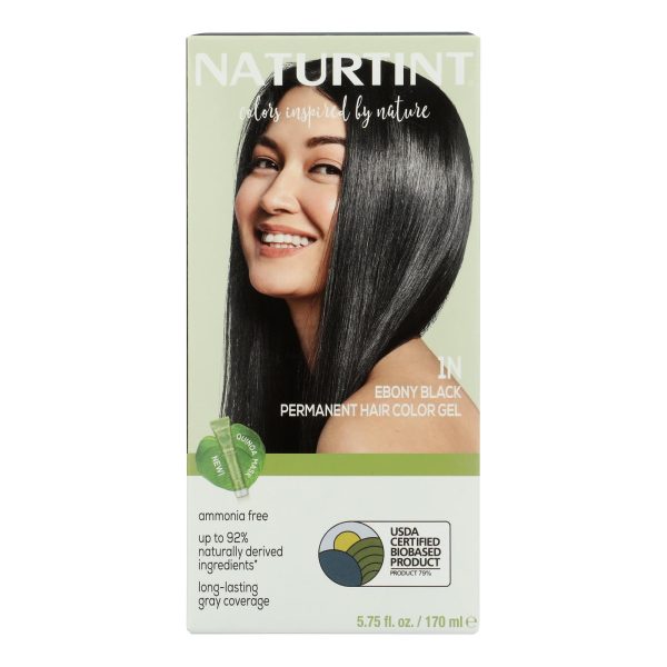 Naturtint Hair Color - Permanent - 1N - Ebony Black - 5.28 oz - Image 2