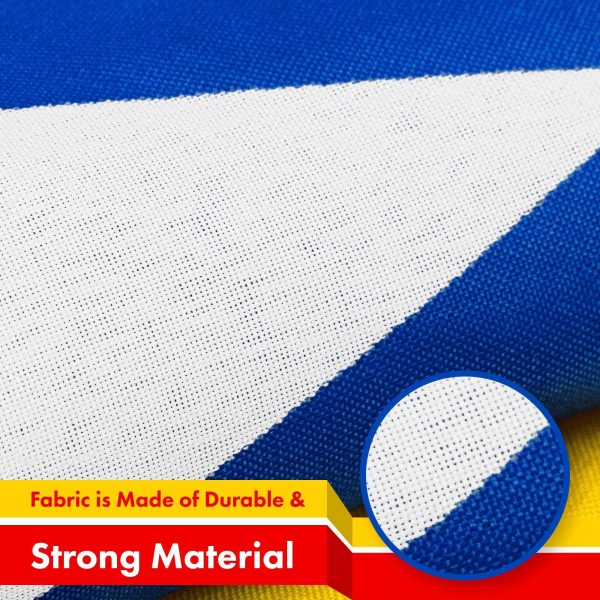 G128 10 Pack: Blue Estelada (Catalan) Flag | 3x5 feet | Printed 150D Indoor/Outdoor, Vibrant Colors, Brass Grommets, Quality Polyester, Much Thicker More Durable Than 100D 75D Polyester - Image 4
