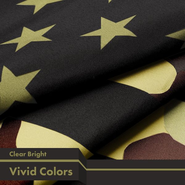 G128 2 Pack: American USA Camouflage Flag | 3x5 Ft | LiteWeave Pro Series Printed 300D Polyester | Green Stars Camo Stripes, Vibrant Colors, Brass Grommets, Thicker and More Durable Than 100D 75D Poly - Image 3