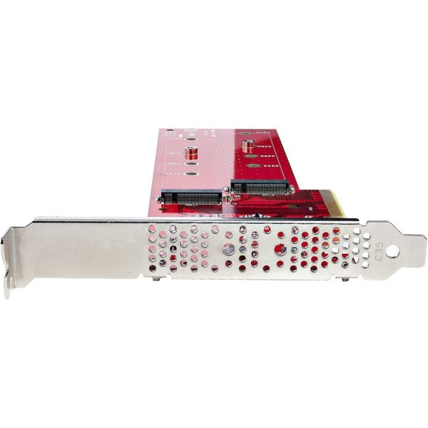 StarTech.com Dual M.2 PCIe SSD Adapter Card, x8 / x16 Dual NVMe or AHCI M.2 SSD to PCI Express 4.0, Up to 7.8GBps/Drive, For 2242/2260/2280/22110mm PCIe M-Key M2 SSDs, Bifurcation Required - PC/Linux Compatible - Image 3