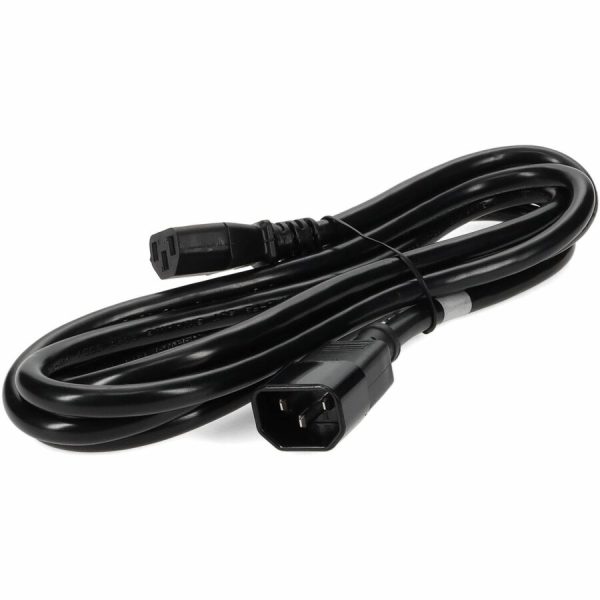 6ft C13 Female to C14 Male 14AWG 100-250V at 10A Black Power Cable
