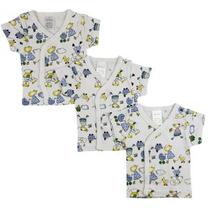White Side Snap Short Sleeve Shirt - 3 Pack Cs_0204