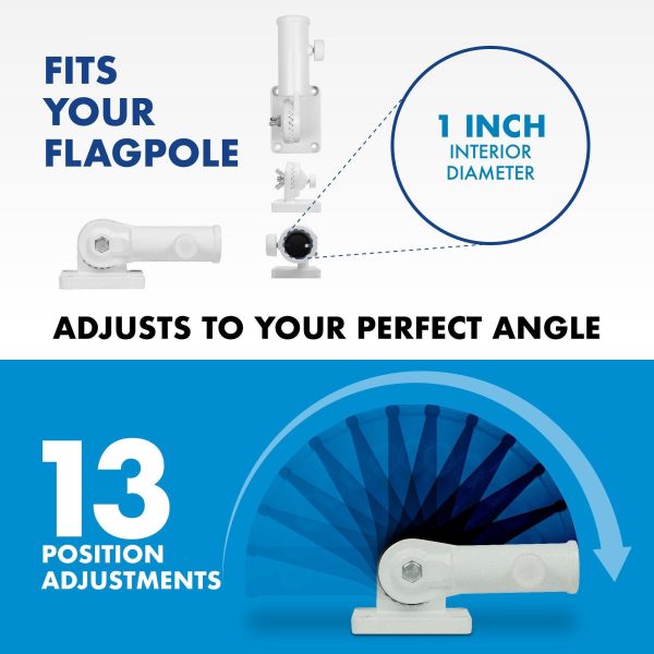G128 Combo Pack: 5 Ft Tangle Free Aluminum Spinning Flagpole (White) & Solid Black Color Flag 2.5x4 Ft, LiteWeave Pro Series Printed 150D Polyester | Pole with Flag Included - Image 8