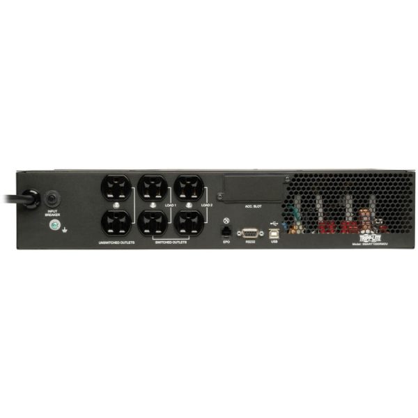 Eaton Tripp Lite Series SmartPro 120V 1kVA 800W Line-Interactive Sine Wave UPS, 2U Rack/Tower, Network Card Options, LCD, USB, DB9, 6 Outlets - Image 6