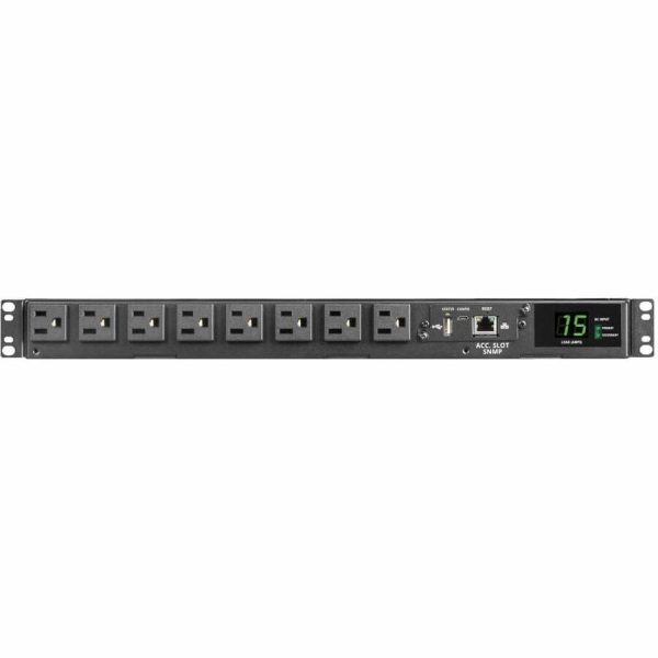 Eaton Tripp Lite Series 1.44kW 120V Single-Phase ATS/Monitored PDU - 8 NEMA 5-15R Outlets, Dual 5-15P Inputs, 12 ft. Cords, 1U, TAA - Image 4
