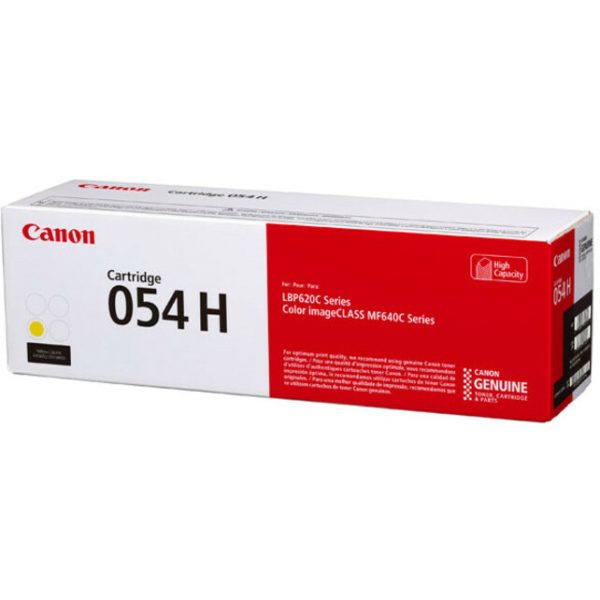 Canon 054H Original High Yield Laser Toner Cartridge - Yellow Pack - Image 2