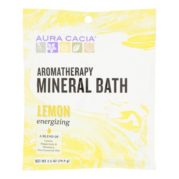 Aura Cacia - Aromatherapy Mineral Bath Energizing Lemon - 2.5 oz - Case of 6 - Image 2