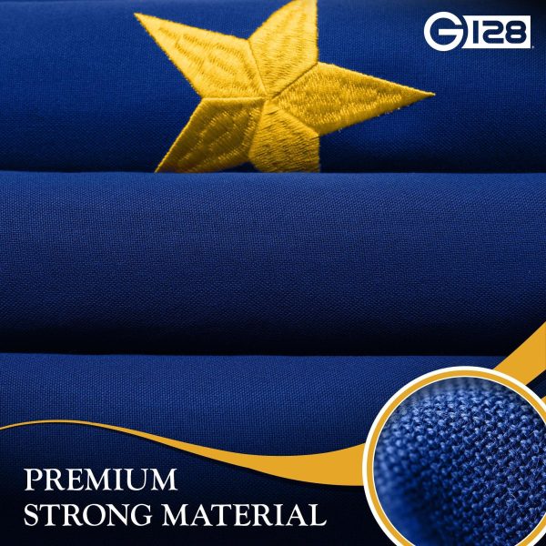 G128 Combo Pack: American USA Flag 6x10 Ft & Alaska Flag 6x10 Ft, Both Embroidered SPUN Polyester, Indoor/Outdoor, Brass Grommets - Image 4